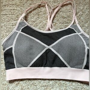 Target Pink and Gray Sports Bra